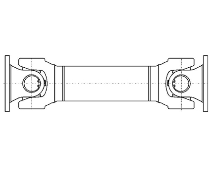 Cardan shafts without length compensation