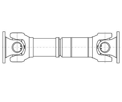 Cardan shafts with lengths compensation
